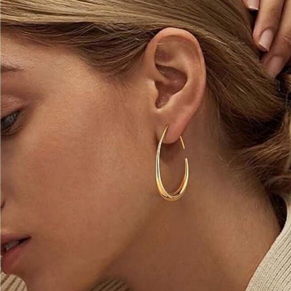 Bohemian half hoop earrings A511 - Picture 1 of 3